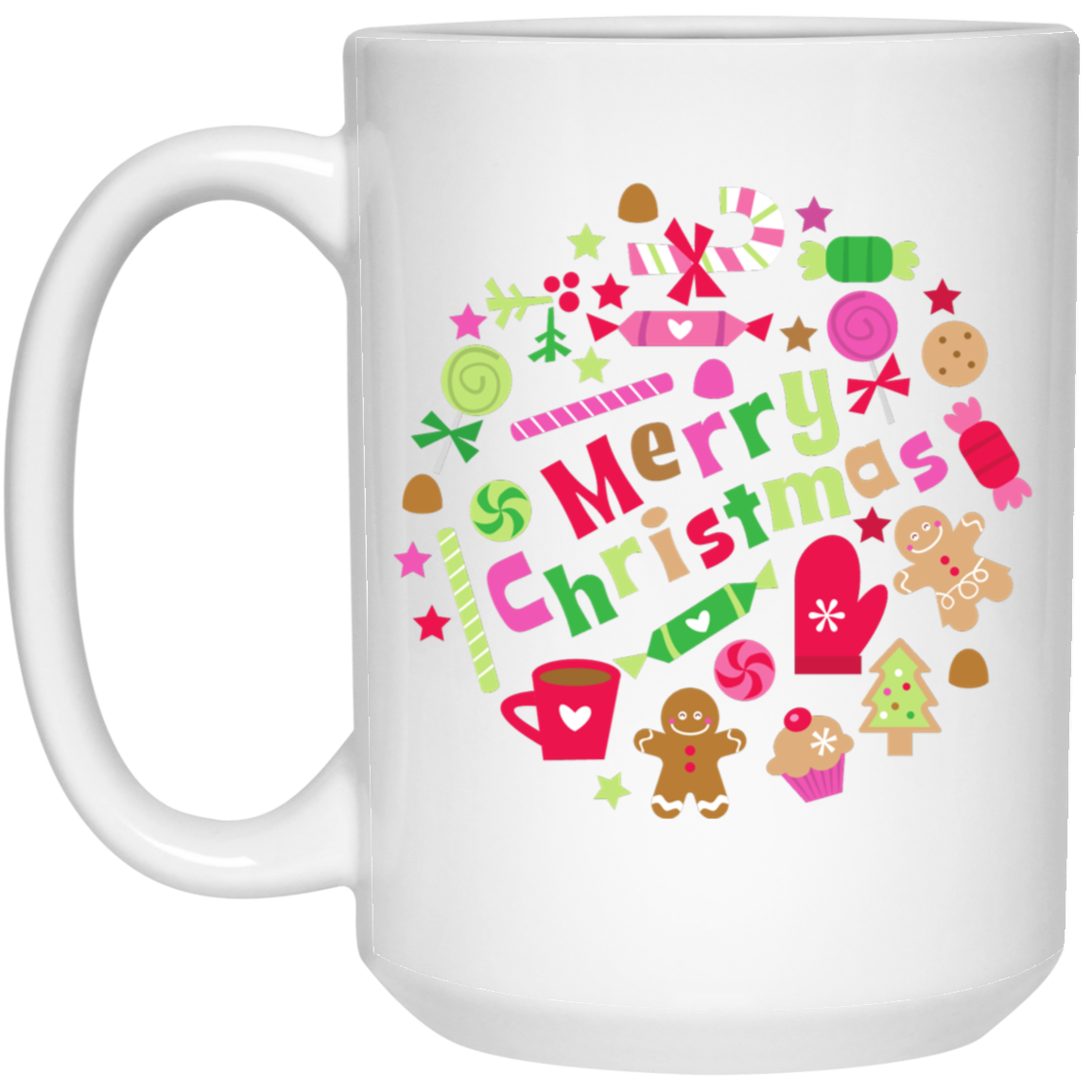 Gingerbread 15oz White Mug