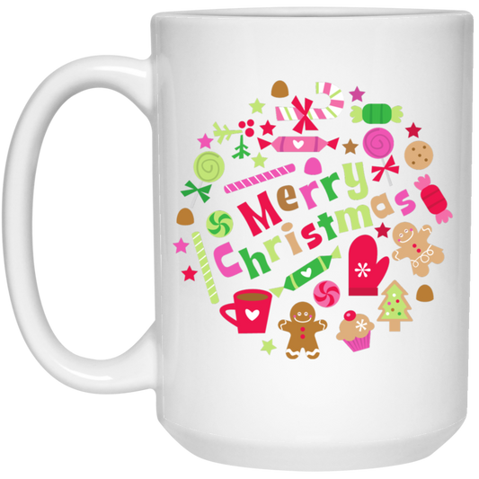 Gingerbread 15oz White Mug