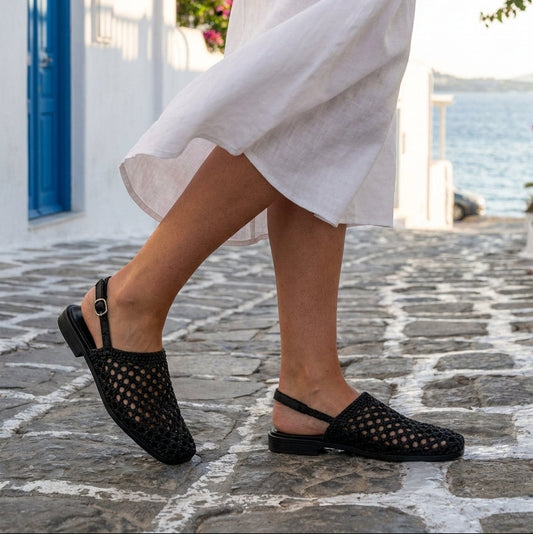 Lolita Woven Flat Sandals
